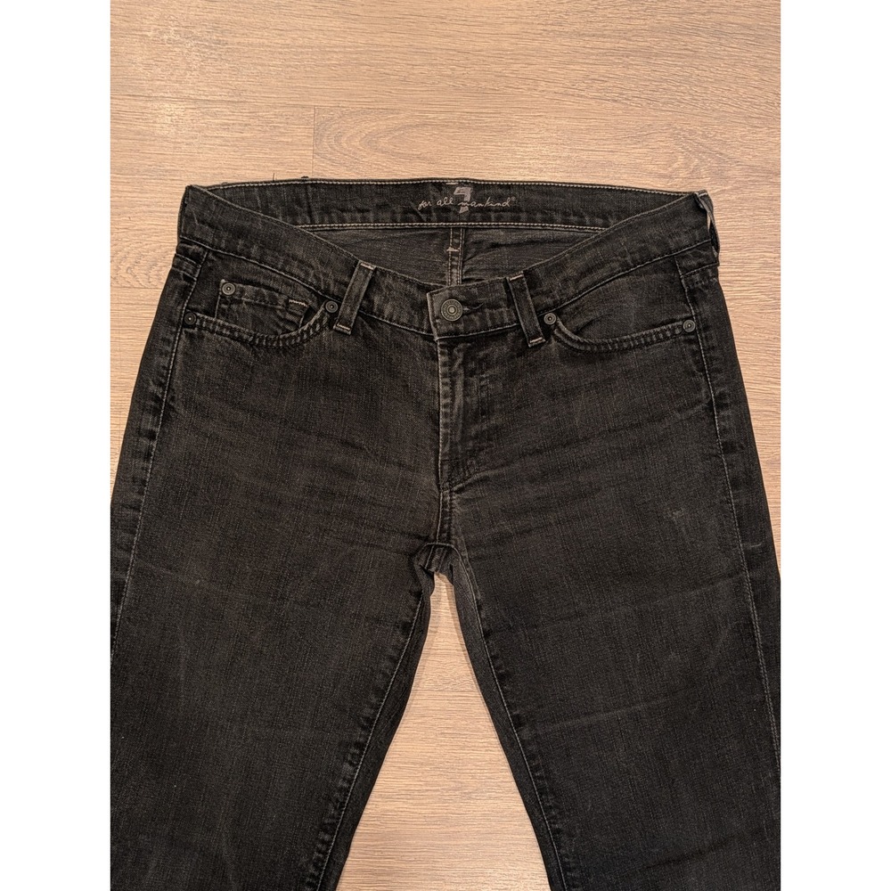 7 For All Mankind Black Wash Bootcut Jeans size 30 - Picture 9 of 10